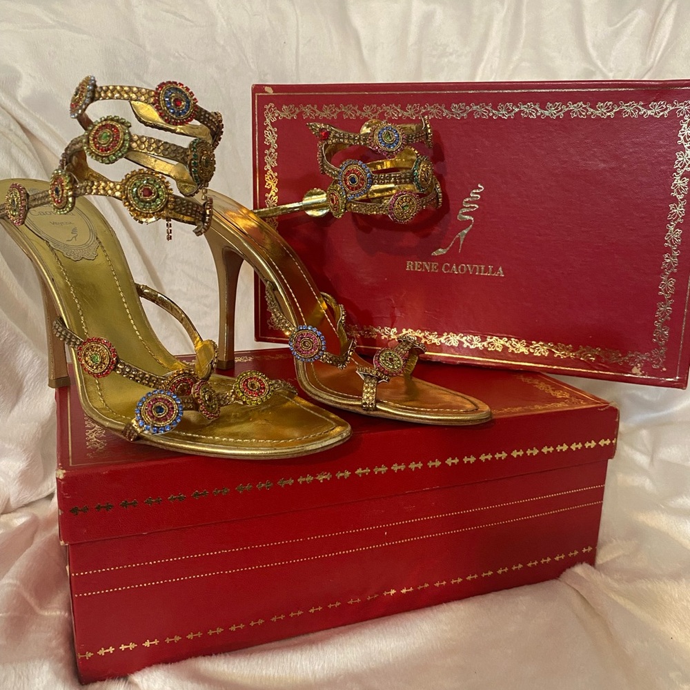 Jazzy ,Full of color, “Rene Caovilla” beaded sandal